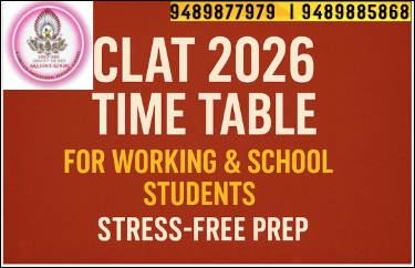 CLAT 2026 TIME TABLE